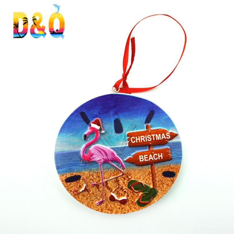 Custom Printing Bahamas Aruba Jamaica Holiday Decoration Resin Christmas Pendant