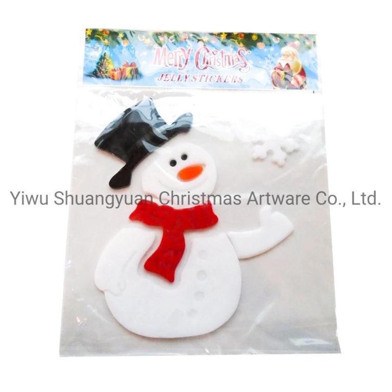 TPR Christmas Jel Sticker Plastic Window Sticker Door Sticker Wall Sticker Fridge Sticker