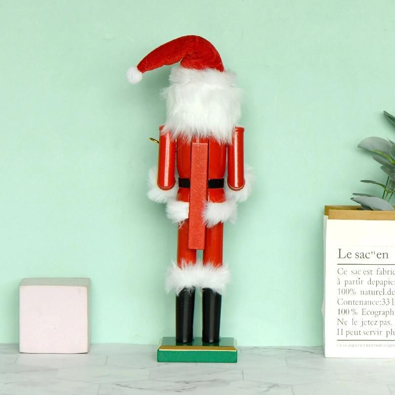 Christmas Santa Claus Nutcracker - Holiday Wooden Nutcracker Santa Figure Home Decoration