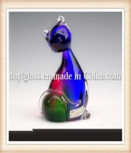 Animal Multicolour Cat Glass Craft for Gift