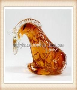 Brown Horse Glass Craft for Home Decoration