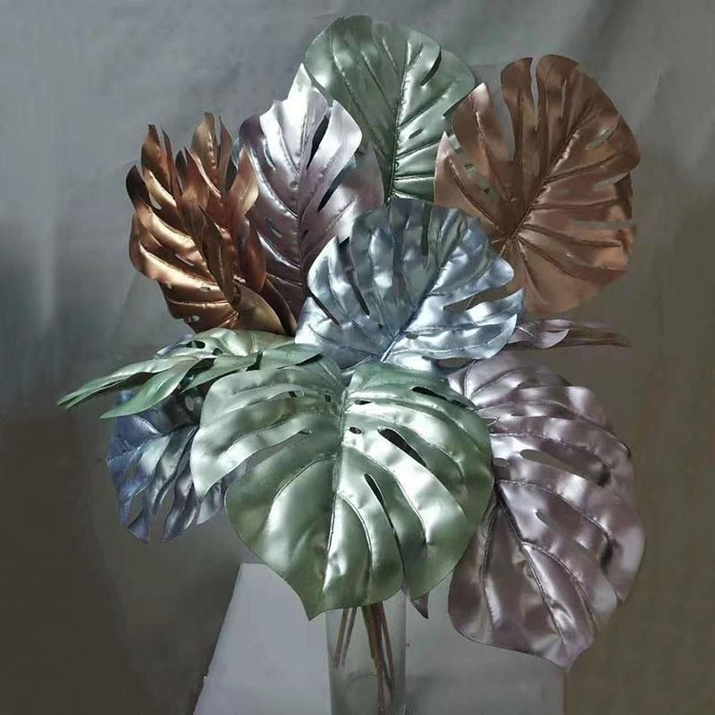 Artificial Flower Wholesale Christmas Tree Decor Glitter Leaves Picks Spray Decoration