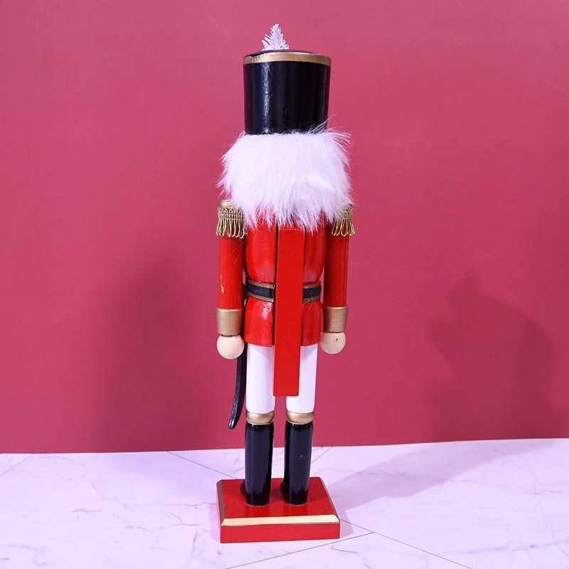 Soldier 14.2 Inch Traditional Wooden Nutcracker, Festive Christmas Decor for Shelves and Tables