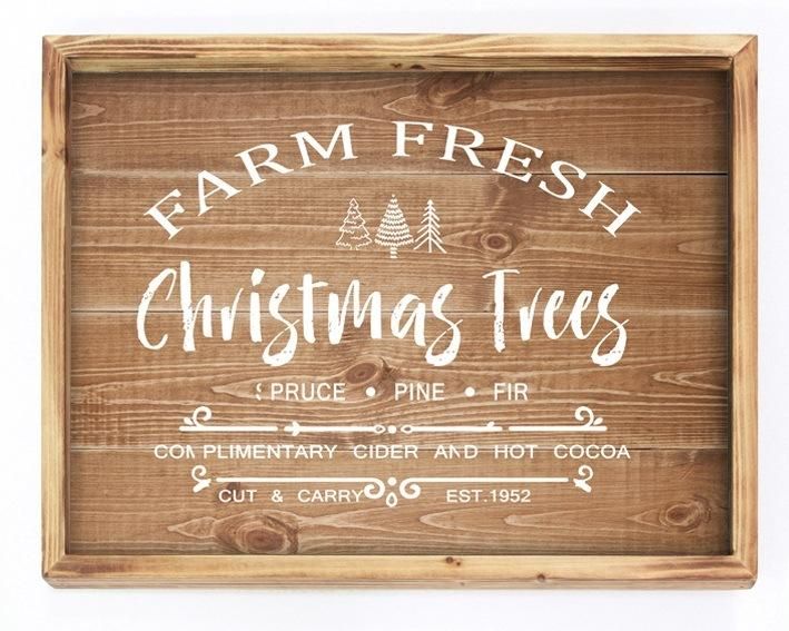 OEM Wooden Frame Christimas Wall Decor Sign