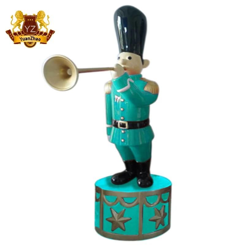 Hand Painted Life Size Resin Christmas Nutcracker for Outdoor Decoration