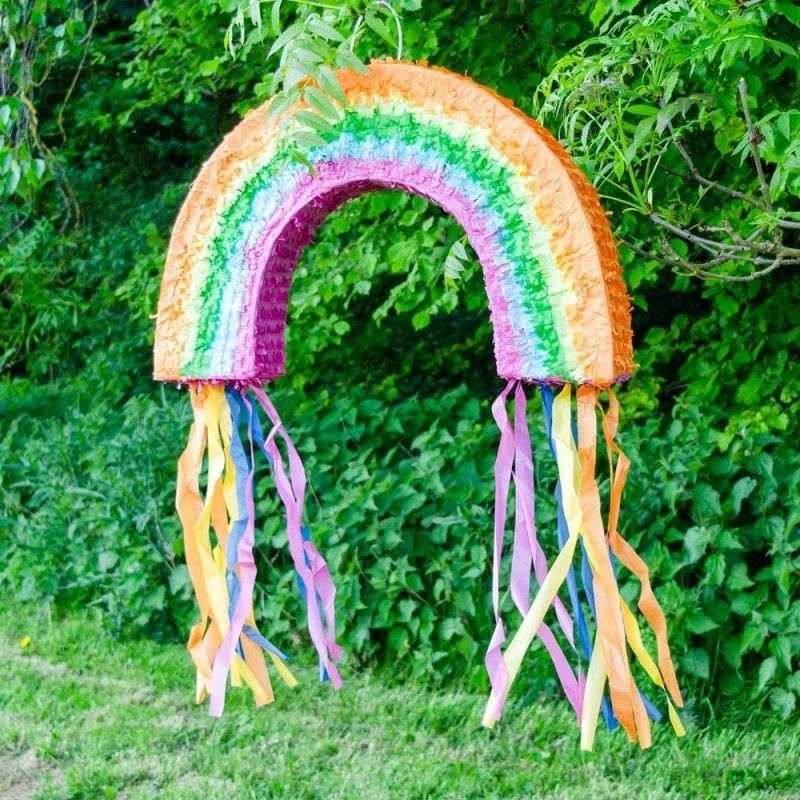 Colorful Rainbow Design Pinata for Kids Party Decoration