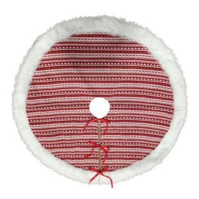 Wholesale Xmas Decorations Round Plush White Christmas Tree Skirt