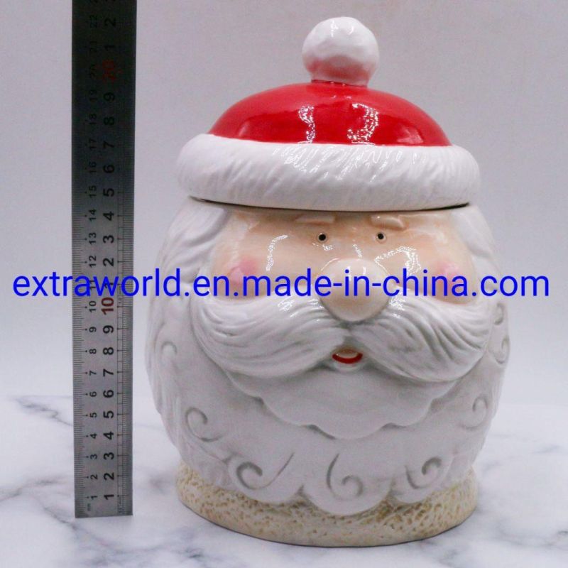 Hot Sell Santa Claus Ceramic Airtight Canister