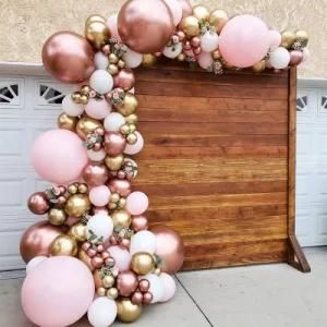 148PCS Pink Balloon Garland Arch Kit Chrome Gold Latex balloon