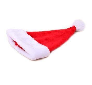 High Quality Plush Kids Adult Promotional Red and White Custom Giant Santa Hat