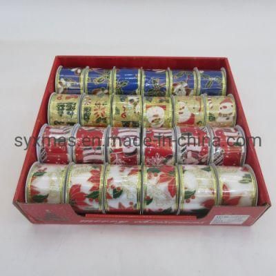 63mm 3yard Floral Print Grosgrain Ribbon for Wedding Party Decoration Christmas Ribbons Card Gift Warpping Materials