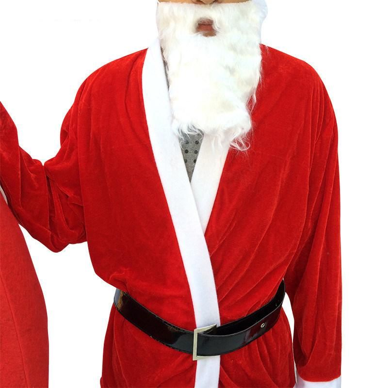 Wholesale Christmas Men Santa Claus Suits Santa Sets Adult Santa Suits Adult Plush Costume Santa Suits