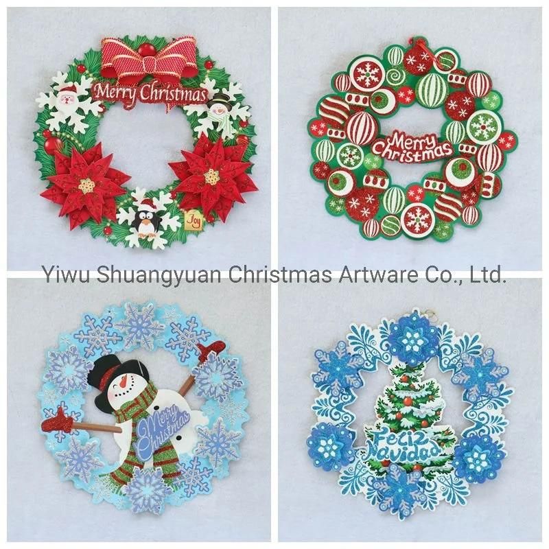 Customized Big Size Frost Father and Snow Maiden Sticker Home Decorations Christmas Wall Sticker