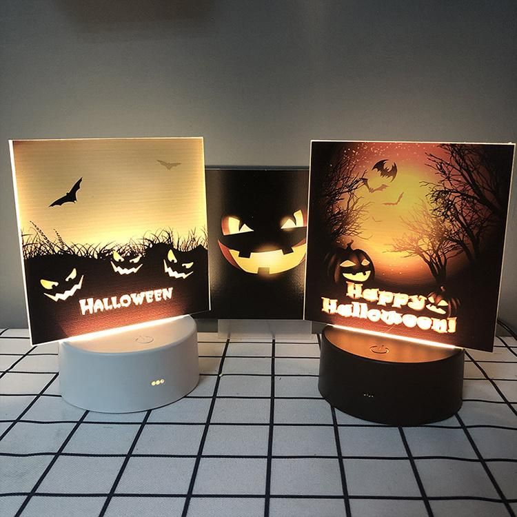 Creative Halloween Products Pumpkin and Bat Design LED Night Lights