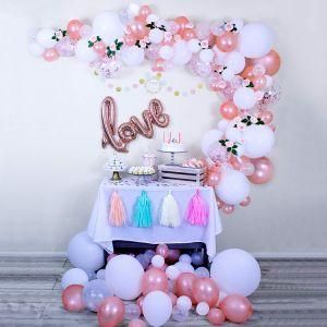 Pink and White Balloon Arch Garland Set Party Decoration