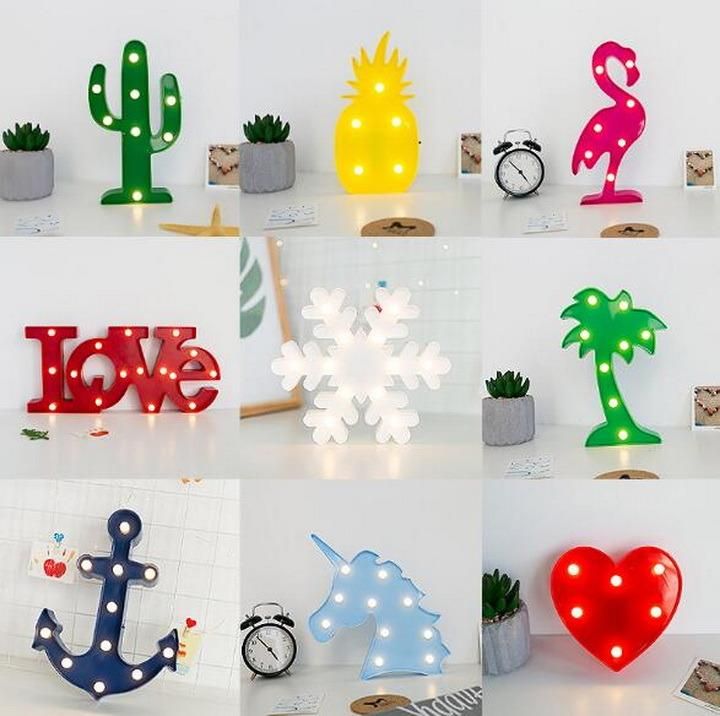 Flamingo Star Love Shaped Christmas LED Light