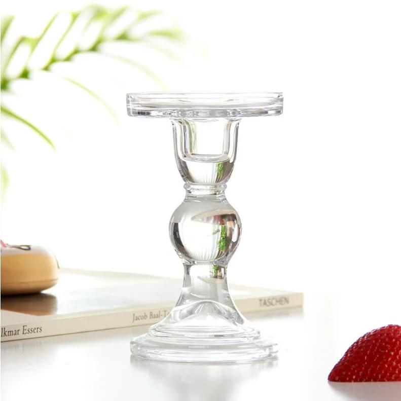 Wholesale Crystal Glass Candle Holder for Wedding Decoration