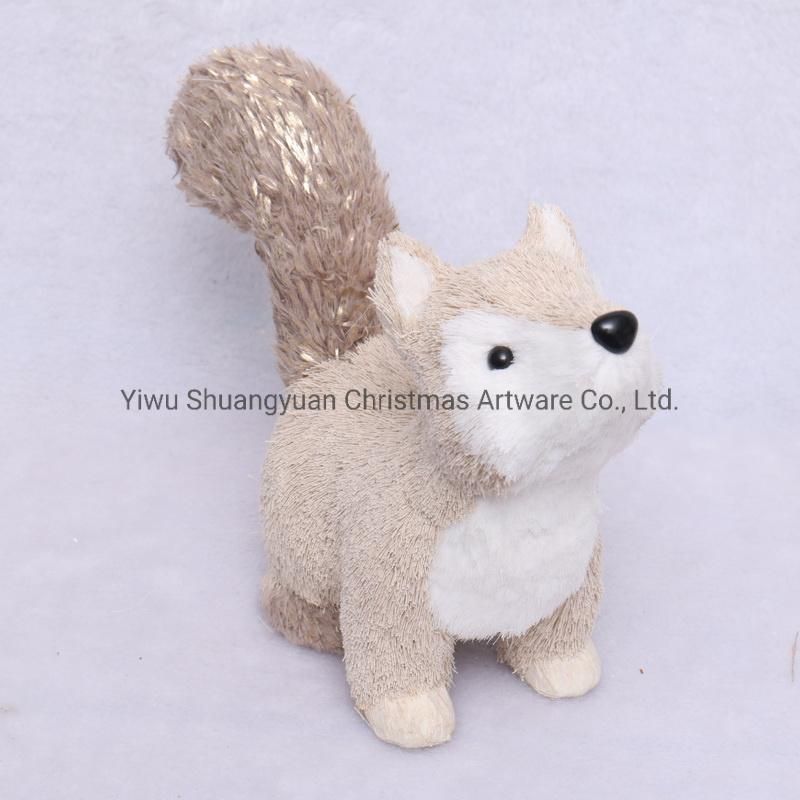 Wholesale Litter Fox Christmas Decoration Artifical Animals