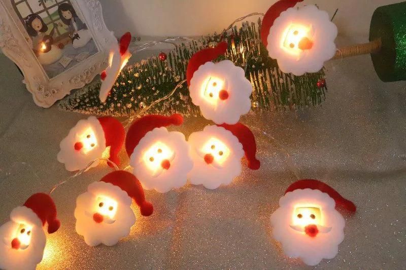 Warm White String Lights Indoor Christmas LED Lights Santa String for Home Decoration