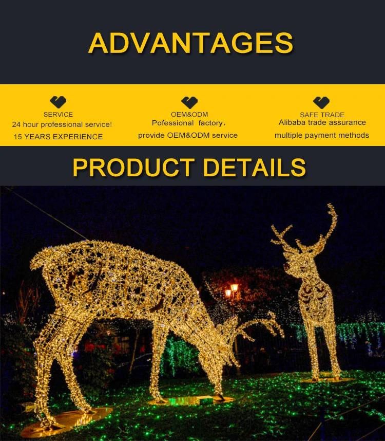Outdoor Waterproof LED Animal Motif Lights for Holiday Decorations