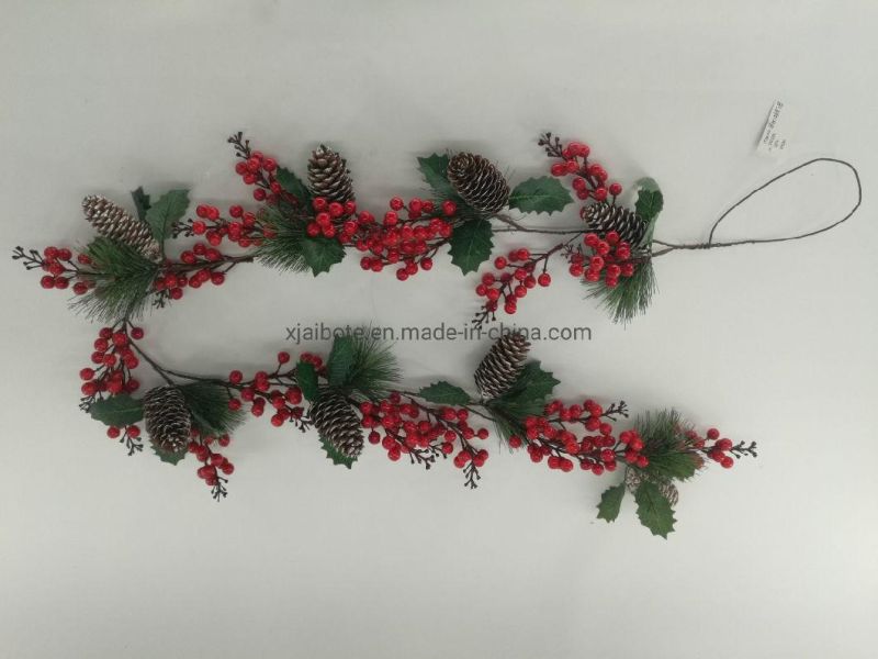 Christmas Garland Berry Garland with Pine Cone