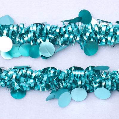 Lake Blue Spiral Christmas Tinsel Shredded Tinsel Outdoor Christmas Tinsel