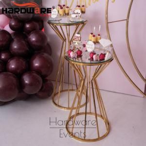 Wedding Furniture Party Used Decoration Gold Metal Rooud Flower Pillar