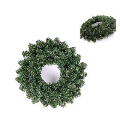 Yh1969 Indoor Christmas Decoration Wreath for Festival Wholesale Hanging Outdoor Christmas Tree Ornament
