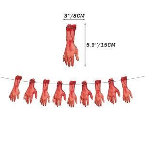 Halloween Horror Banner Blooding Hands Bunting Garland for Halloween Party