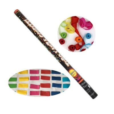 Custom Paper Rectangle Confetti Launcher 80cm Giant Metallic Shaped Party Popper
