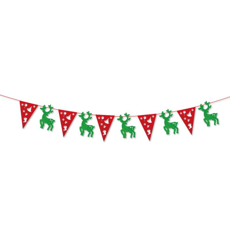 Merry Christmas Decorations Paper Banner Flags