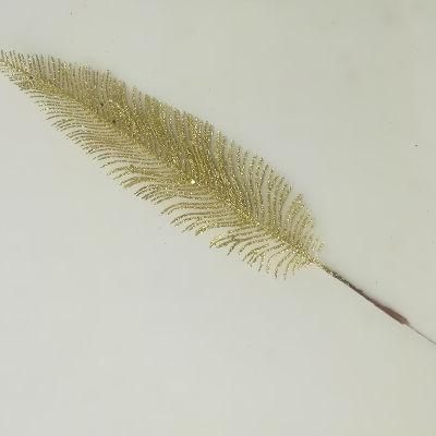 Plastic Gold Powder Christmas Decoration Branches