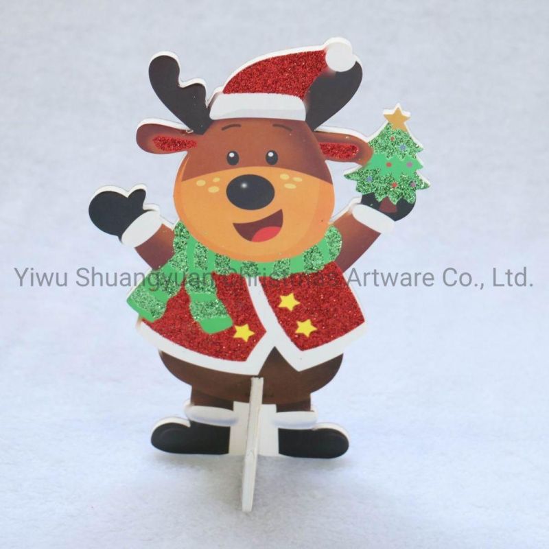 58cm High Quality Kt Board Deer Christmas Paper Sticker Christmas Window Sticker