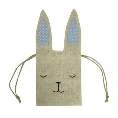 Bunny Ears Decoration Burlap Drawstring Bags Easter Ideas Rabbit Bag