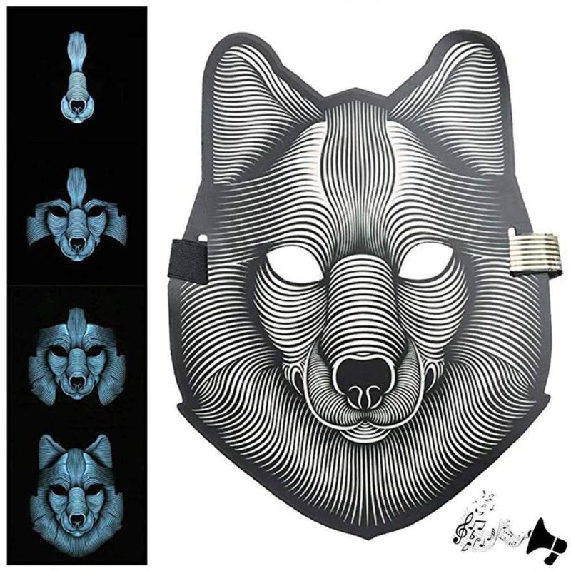 Glow Wolf Mask LED Party Mask for Halloween Costume