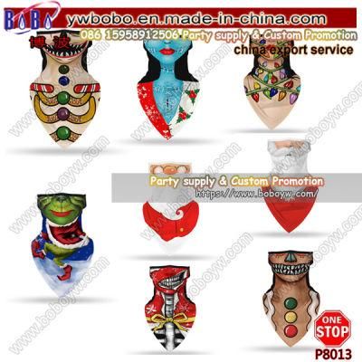 Custom Bandana Christmas Gifts 3D Digital Printed Headwear Tubular Bandana with Ear Loops Christmas Gifts (P8022)