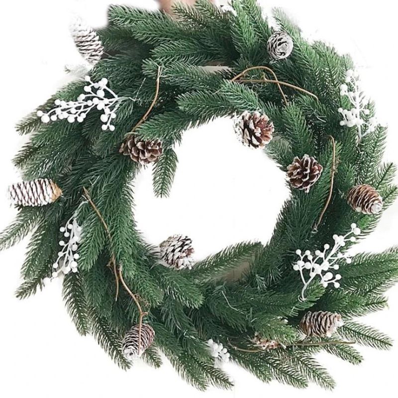 Customized 30cm Dia Christmas Festival Decoration Wreath for Home