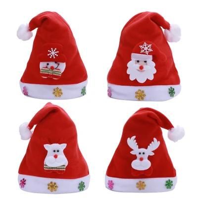 Christmas Promotional Gift Customized Santa Christmas Red Hat and Cap