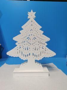 Larger White Wood Christmas Decoration LED Lighting Tree