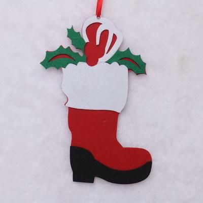Hot Sale Christmas Tree Decor 20*12.5cm Felt Material Boots Shape Ornaments