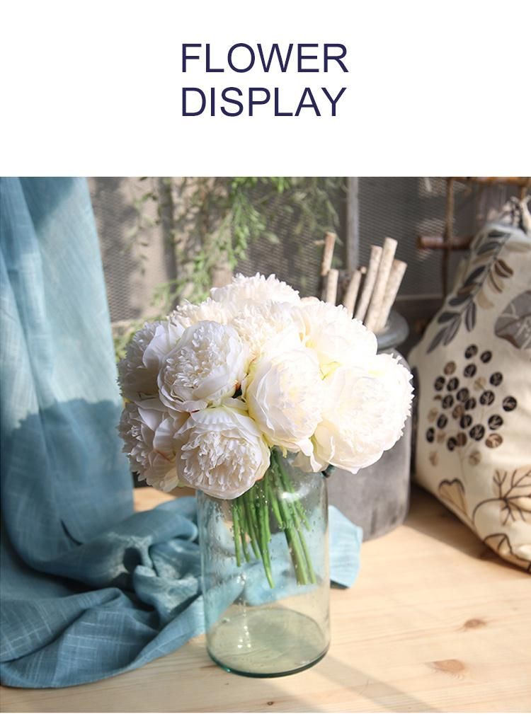 Hot Sale Artificial Silk Peony Bouquets Wedding Home Decoration