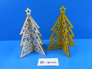 Small Wood Christmas Trees with a Star on The Tree Top