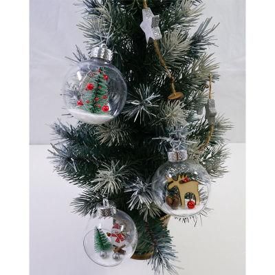 Bulk Shatterproof Wholesale Luxury Custom DIY Hanging Transparent Box Glass Velvet Xmas Christmas Balls for Trees Decoration