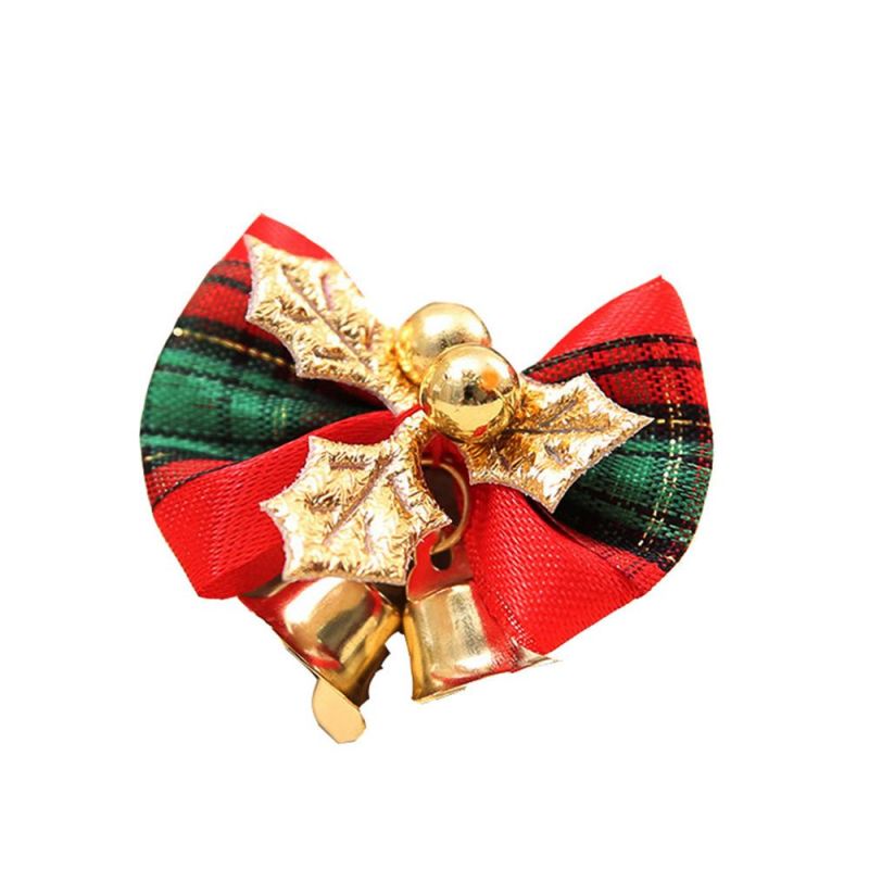 Customized Christmas Flocked Cloth Bow