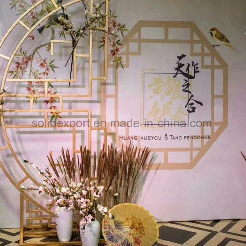 Concentric Circles Iron Art Screen Props Decoration for Wedding Stage