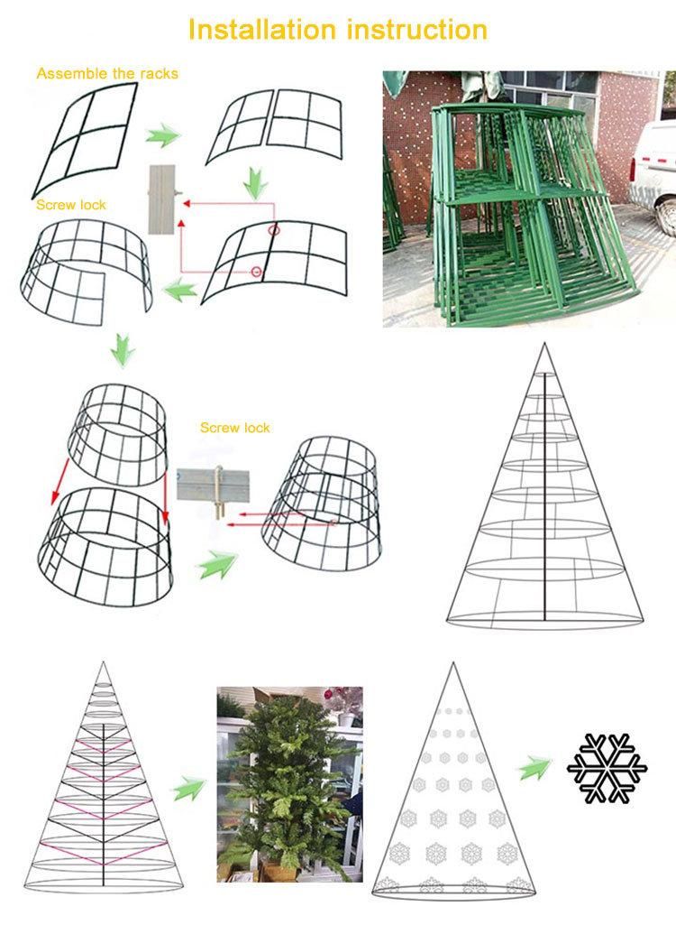 Music DMX Programming Outdoor Waterproof PVC Artificial LED Christmas Tree
