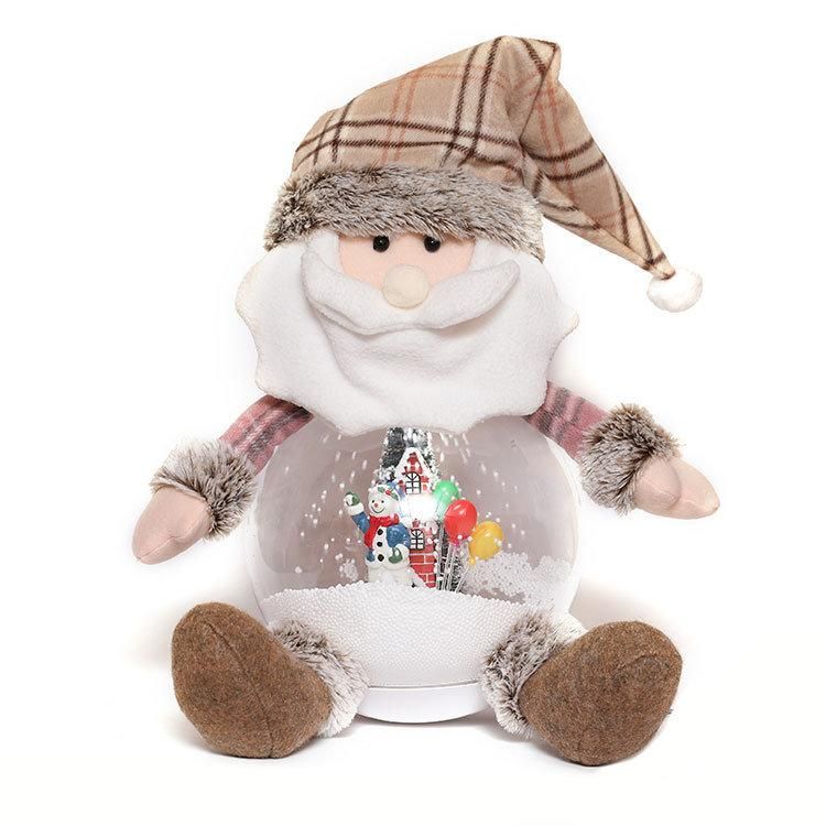 Cross-Border New Christmas Decorations Creative Snow Music Doll Ornaments Santa Claus Snowman Gifts for Girls