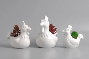 New Style Ceramic Animal Decoration with Plant
