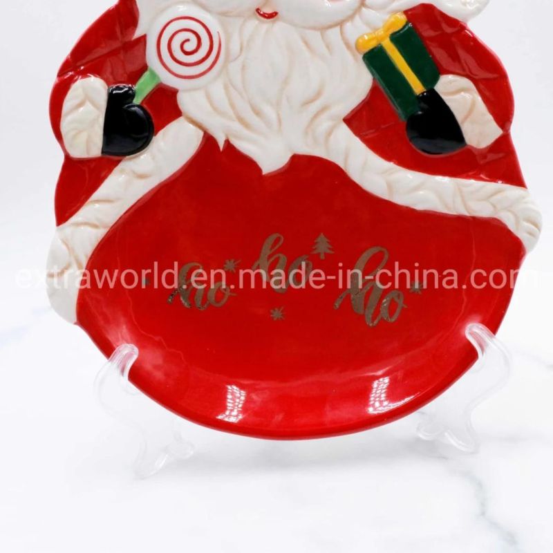 Wholesale Christmas Handmade Dinner Set Kitchenware Plate Gift