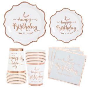 Rose Gold Decoration Tableware Party Decor Birthday Party Decorations